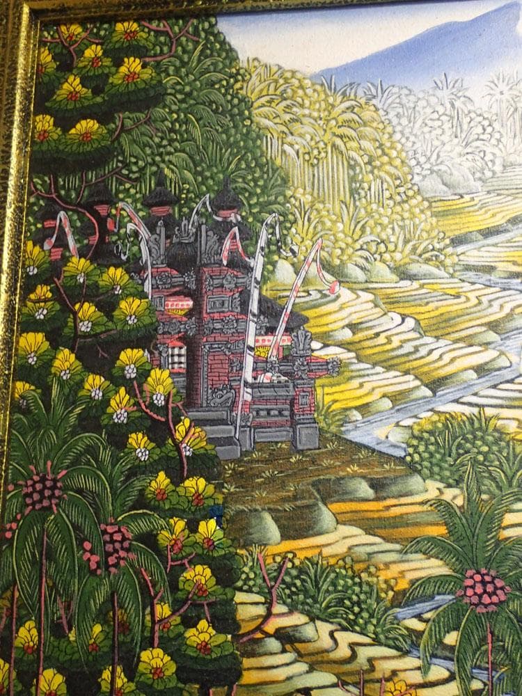インドネシアの田園風景＿絵画
