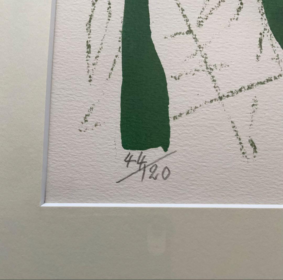 ○ 大沢 昌助 ソフトライン オリジナル リトグラフ サイン ED フレーム入