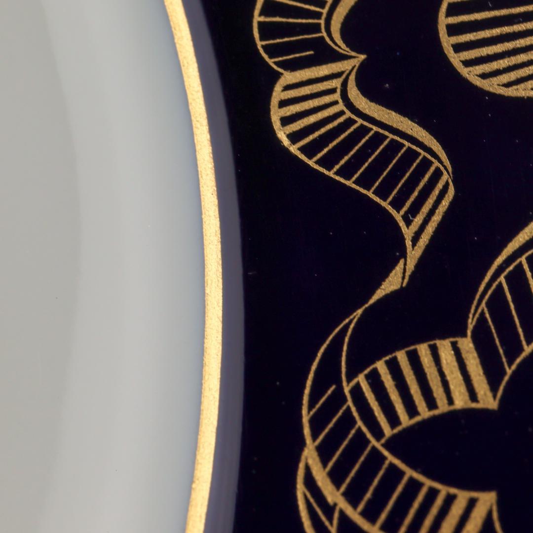 SEVRES セーブルブルー リボンと星 プレート 26cm 箱付