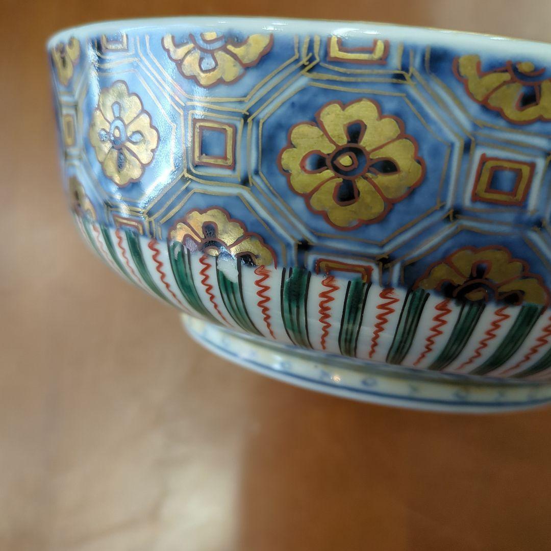骨董 古伊万里 恵比寿様 縁起柄 金彩 染錦 鉢 大鉢 器 美品 - メルカリ