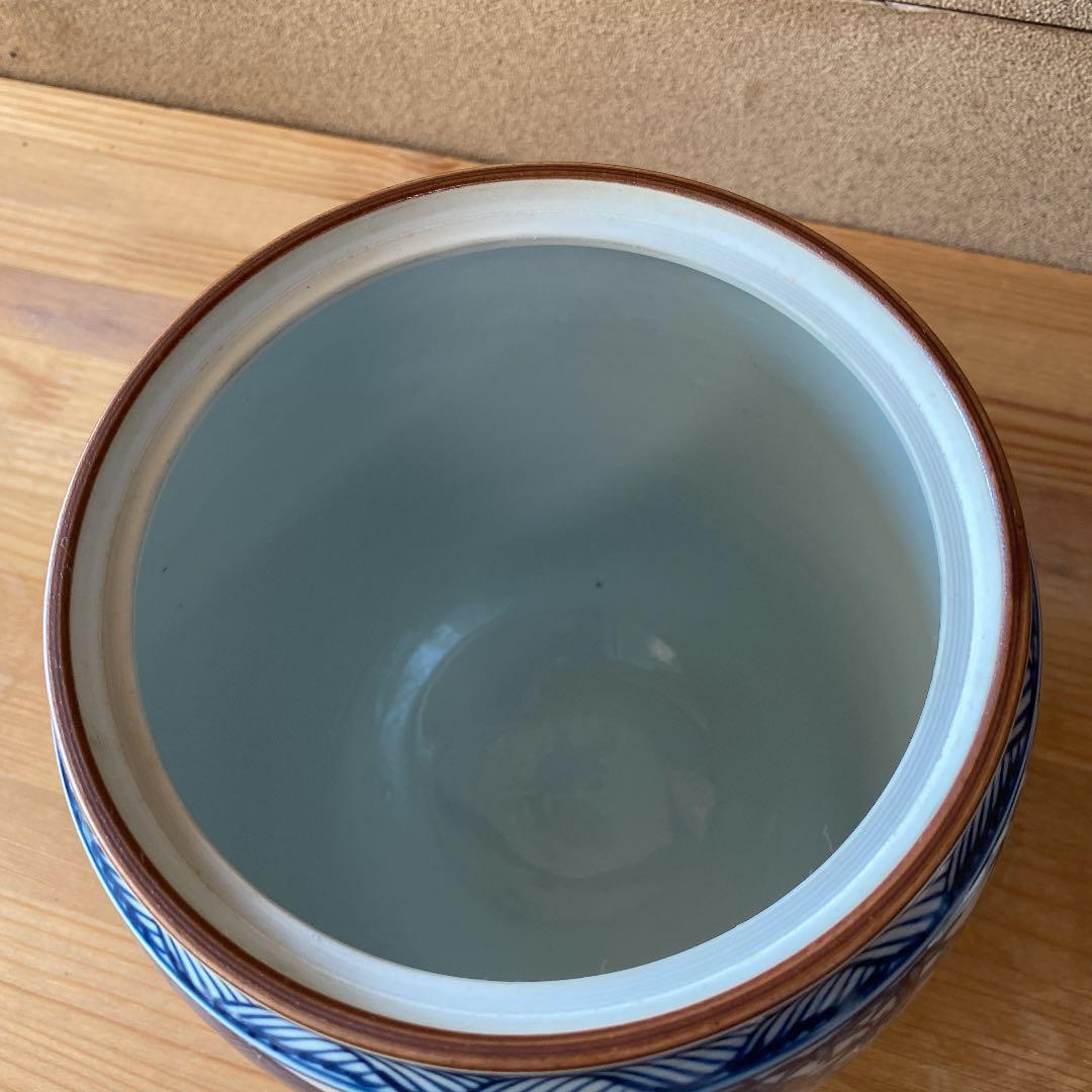 【茶道具】平安玉堂窯　祥瑞扇面図水指　（共箱）　○