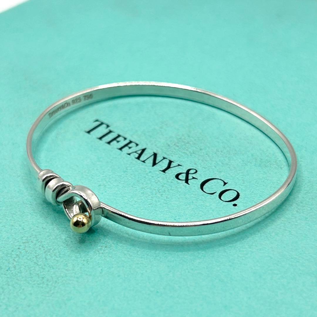 ティファニー フック＆アイ ブレスレット シルバー コンビ 925 750