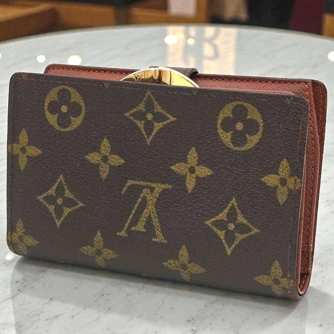 ルイヴィトン ポルトモネビエ ヴィエノワ モノグラム がま口 二つ折り財布