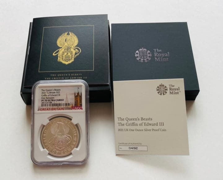 2021年 イギリス クイーンズビースト グリフィン PF70UC FR 2021年