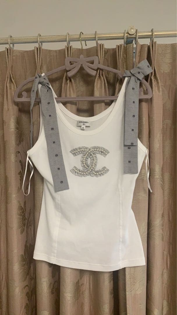 シミズCHANEL 2024ss CCロゴタンクトップ
