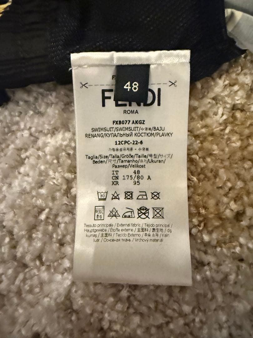 FENDACE FENDI× VERSACE水着 サイズ48 ゴールドバロック