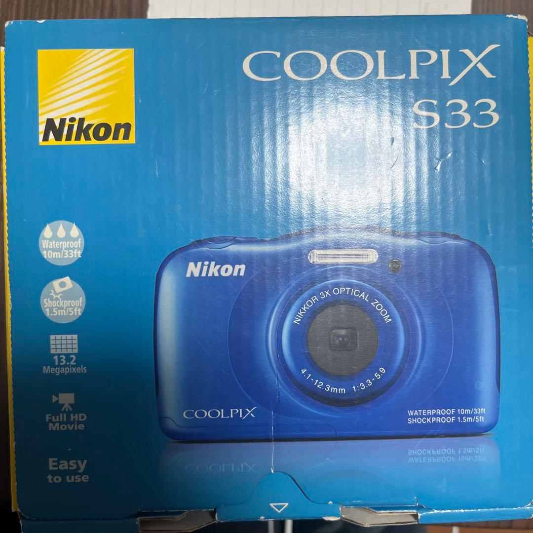 Nikon COOLPIX S33 防水カメラ Amazon.com : Nikon COOLPIX S33 Waterproof Digital Camera (White