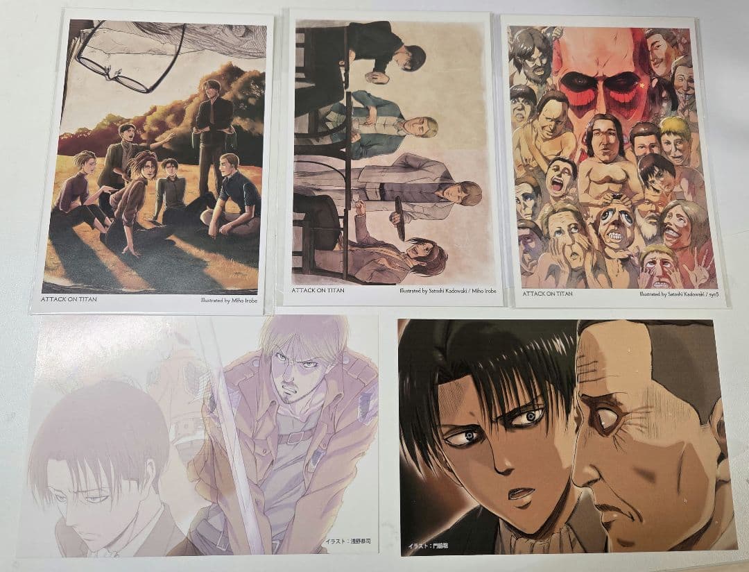 進撃の巨人 WIT STUDIO ポストカード 5枚セット 進撃の巨人 WIT STUDIO ポストカード 調査兵団 WIT STUDIO ポスト