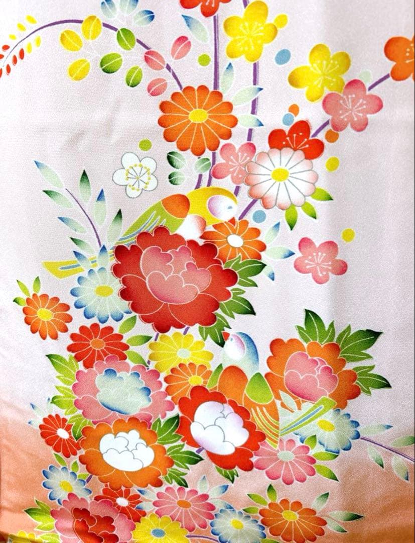 【豪華友禅】七五三　5歳〜7歳　女の子　正絹　ピンク系