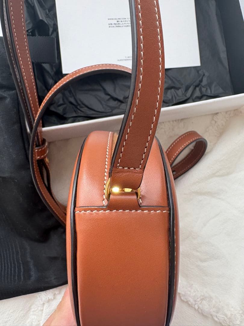 CELINE 円形ショルダーバッグ ブラウン