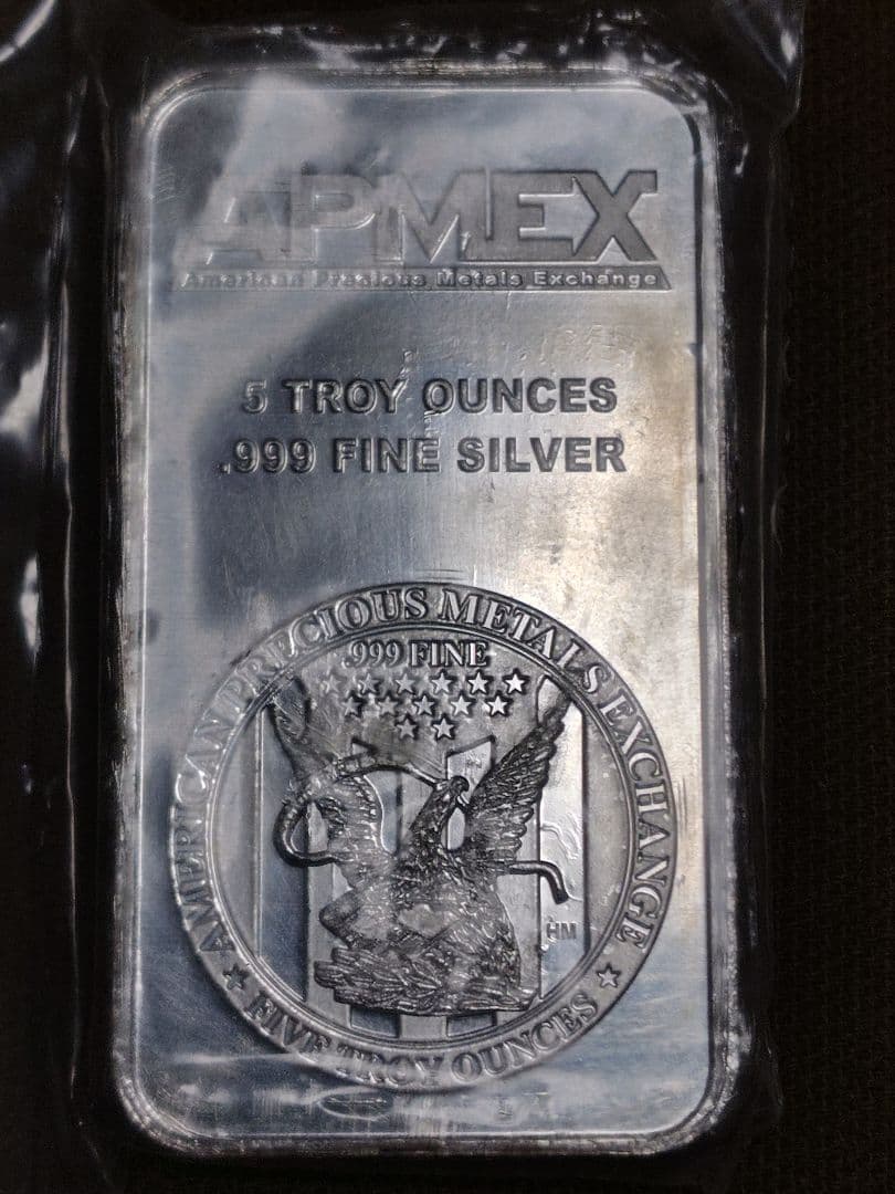 APMEX 5トロイオンス 999ファインシルバー約155g - メルカリ