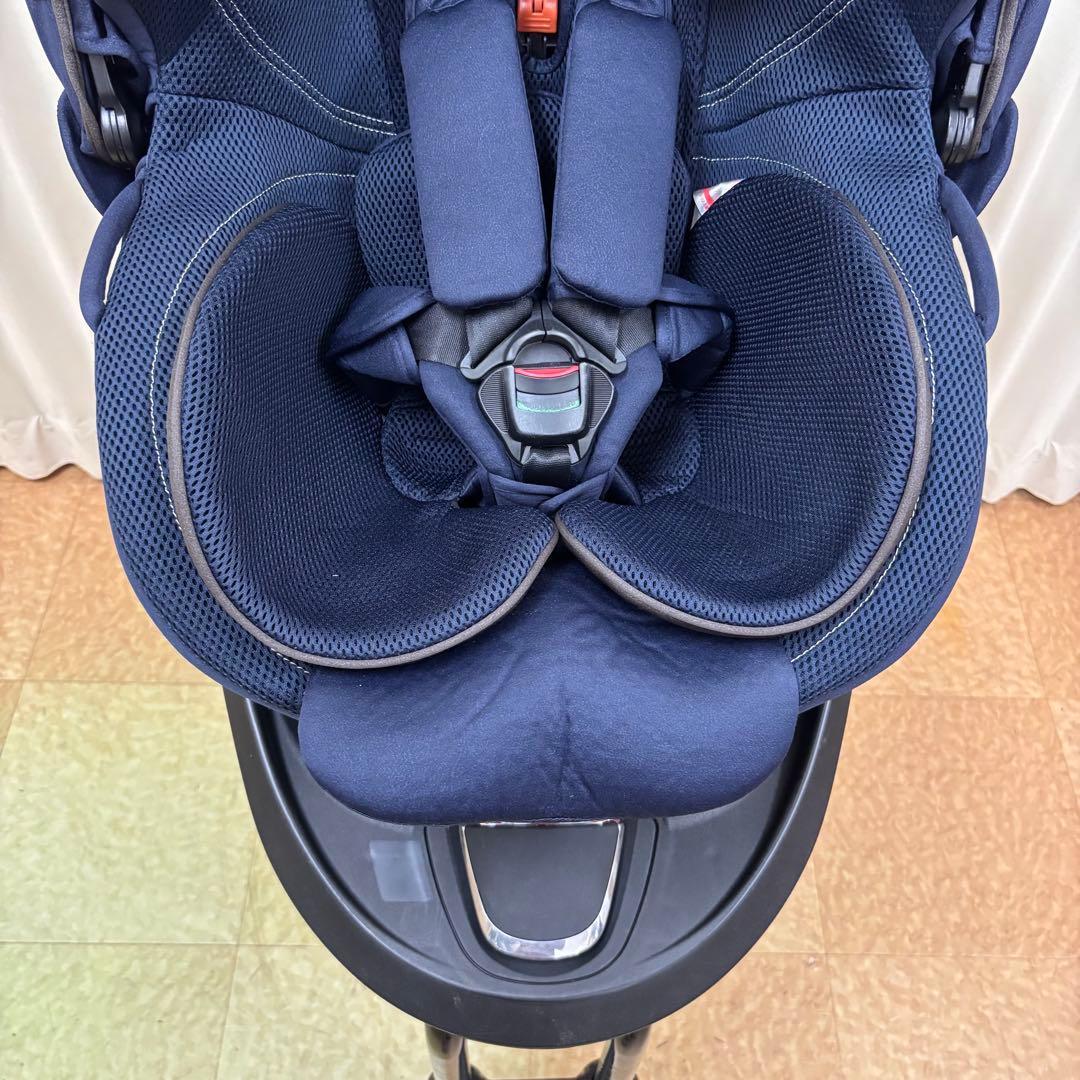 クリーニング済　☆極美品☆　新生児　エールべべ　クルット4S　グランス　ネイビー