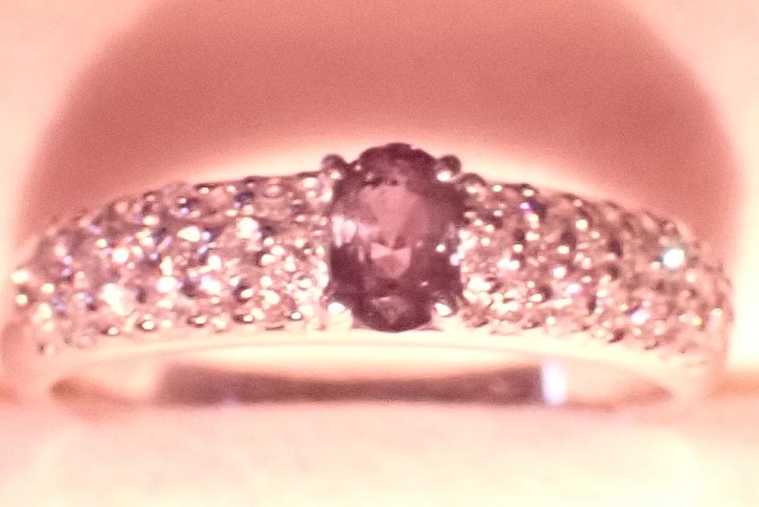 アレキサンドライト　指輪　0.41ct　ダイヤ0.43ct　10.5号