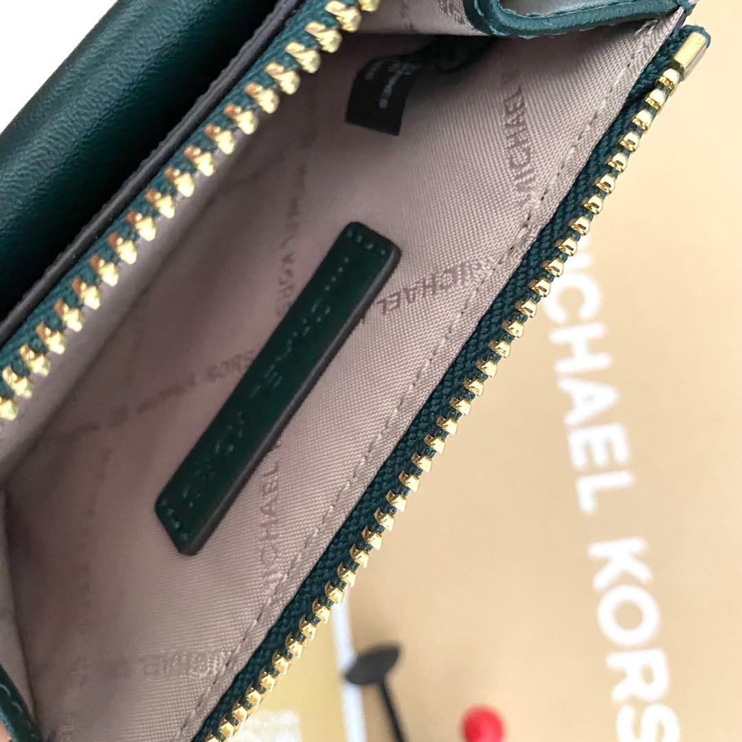 新品 MICHAEL KORS ケース　ダークグリーン　小銭入れ財布