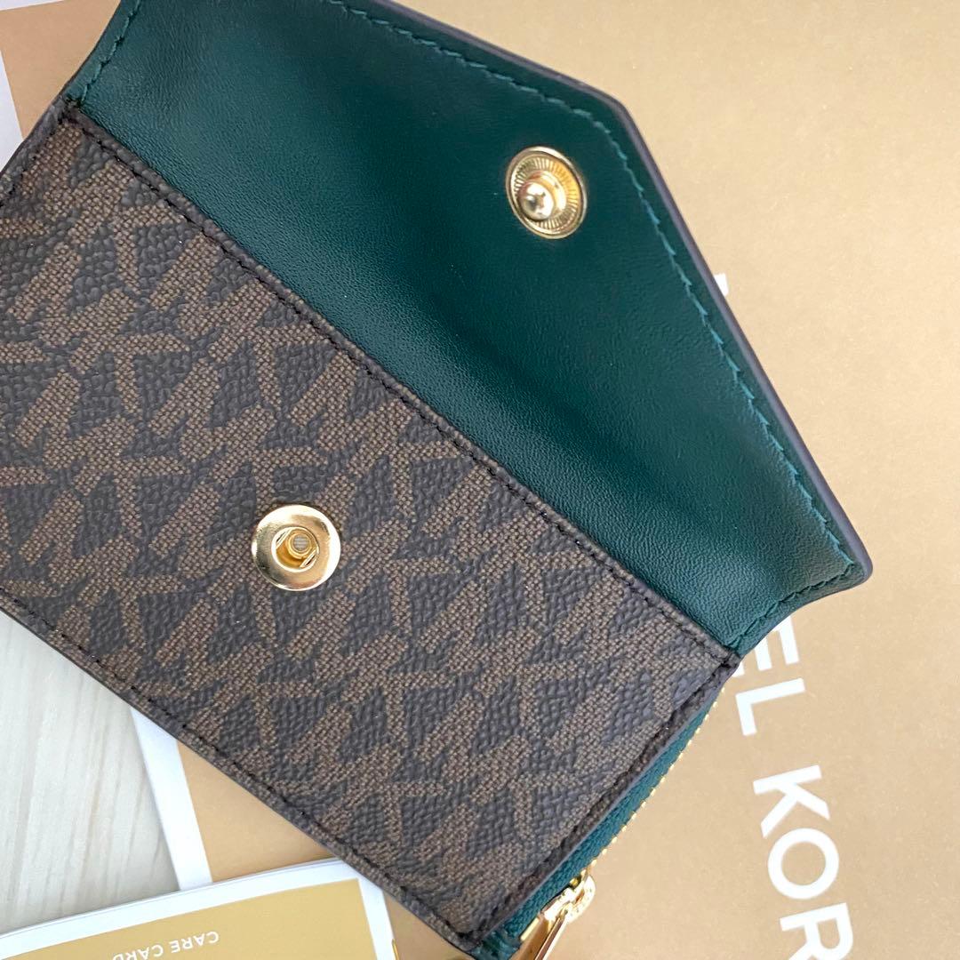 新品 MICHAEL KORS ケース　ダークグリーン　小銭入れ財布