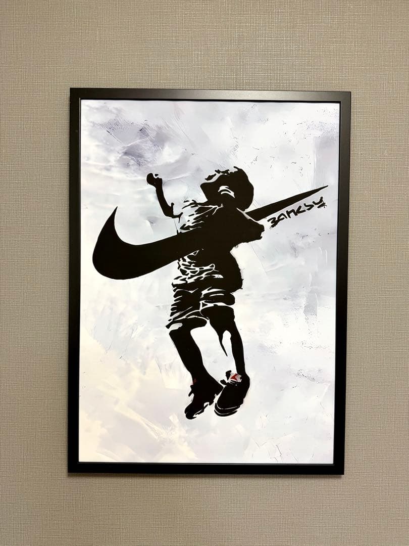 No.239フレーム付きキャンバスアート　バンクシー　バスキア　インテリア絵画