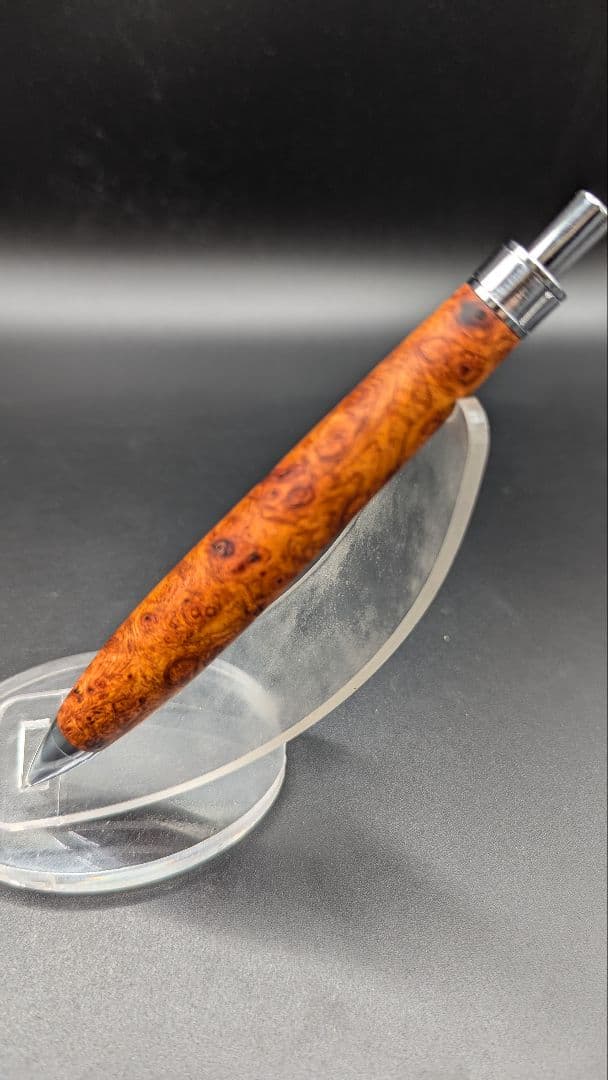 226ペン工房翌檜 本花梨瘤杢 木軸シャーペン 木軸ボールペン