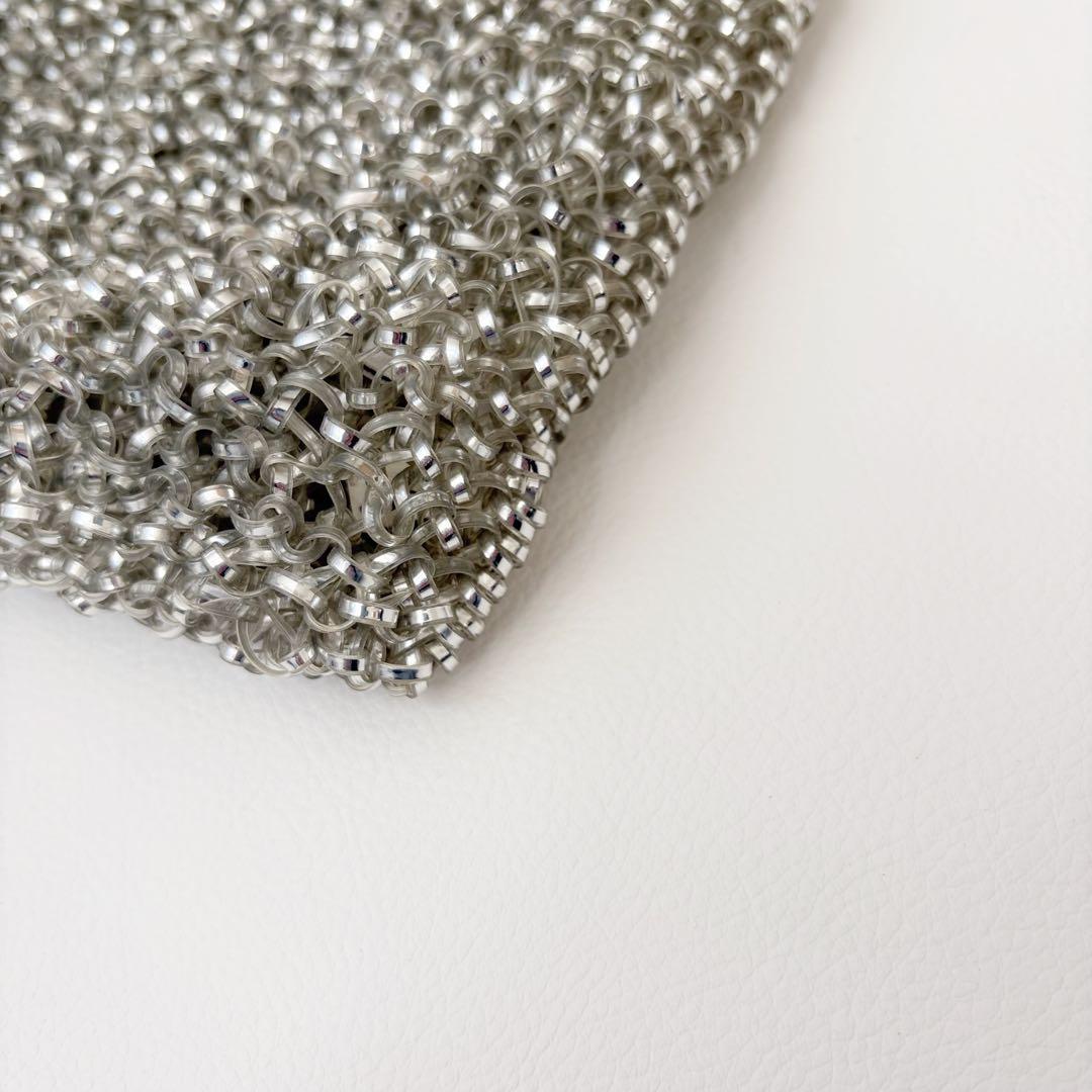 アンテプリマ　スタンダード　スクエア　ミディアム　シルバー　インナーポーチ付き