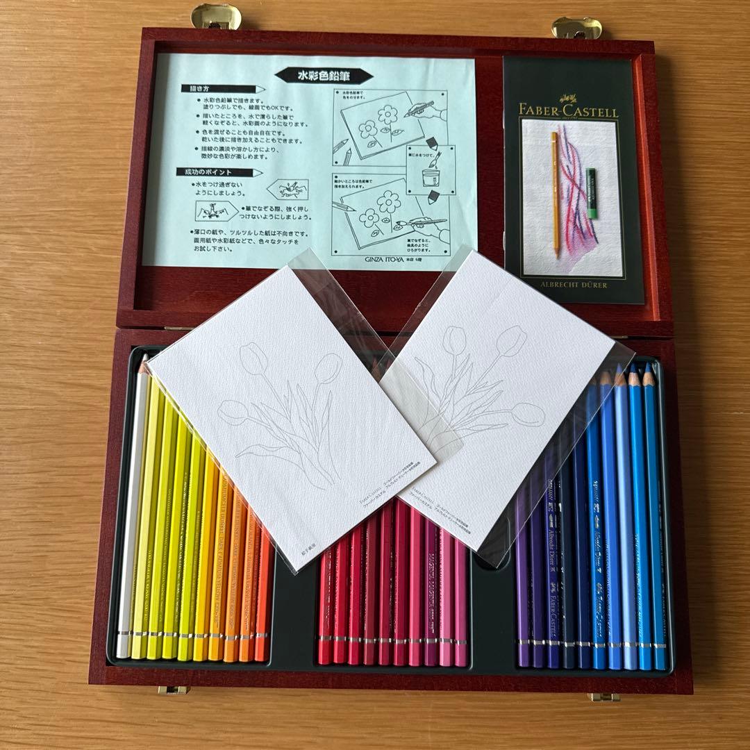 FABER-CASTELL木箱 60色セット色鉛筆 ファーバーカステル - メルカリ