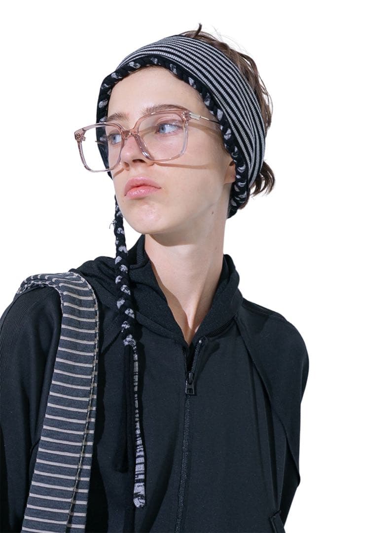 ヘアアクセサリー PERVERZE Braid Trim Knit Hair Band Black