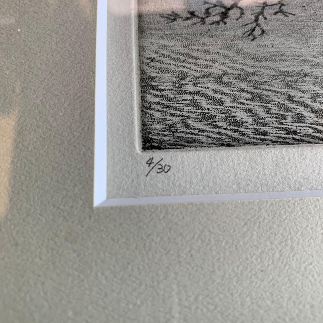 「回廊の出来事」 木村遥名 エッチング 額装 ed no.4/30