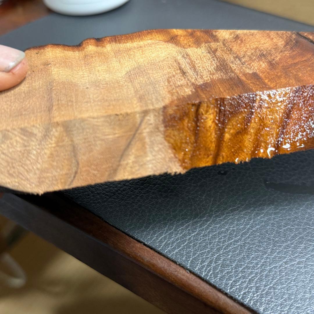 hone194台湾樟葡萄杢　瘤　最強低重心　溝付き　真鍮　瘤の欠け多い