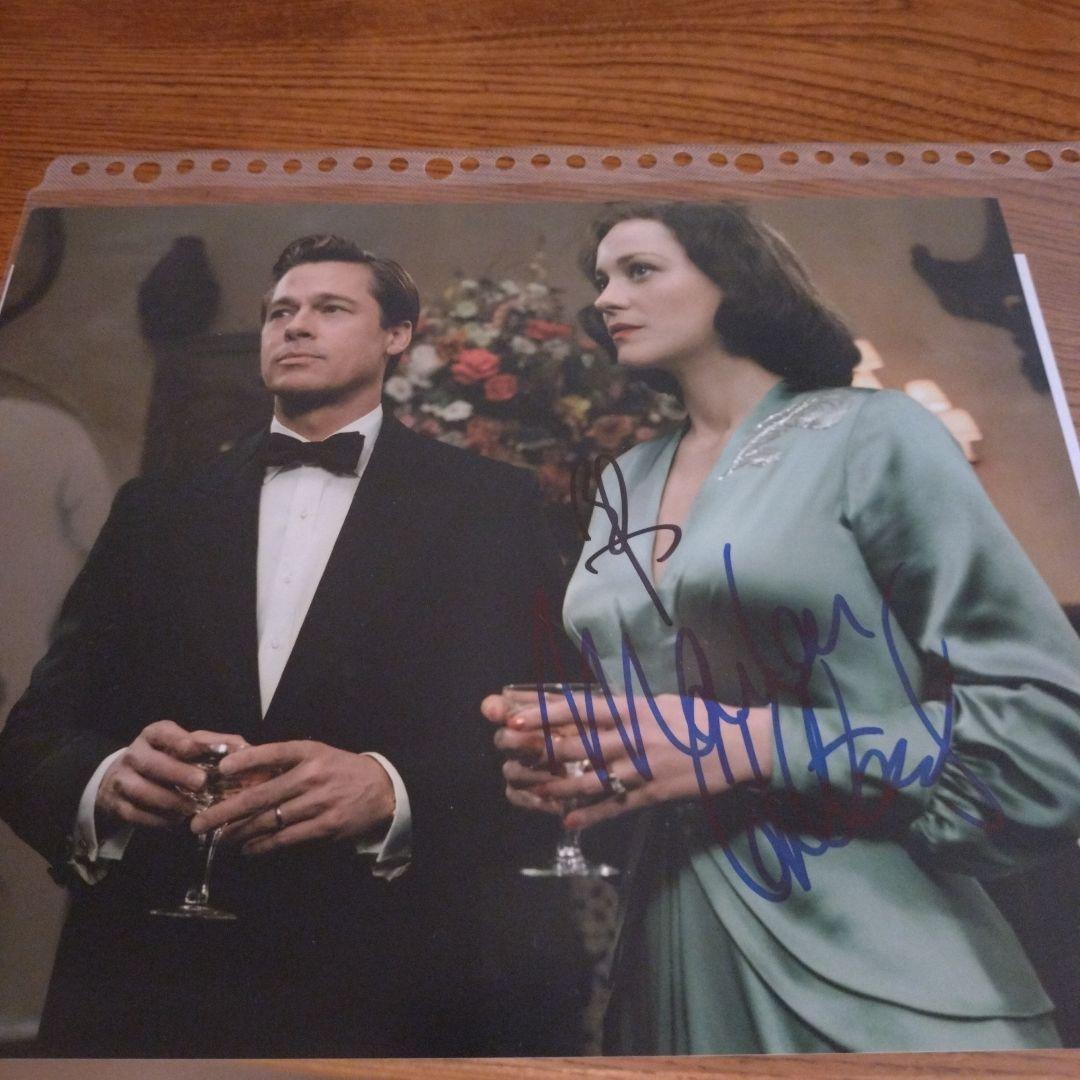 ブラッドピット　マリオンコティヤール　サイン　オートグラフ　8×10インチ ブラッドピット マリオンコティヤール 直筆サイン/オートグラフ 8×10