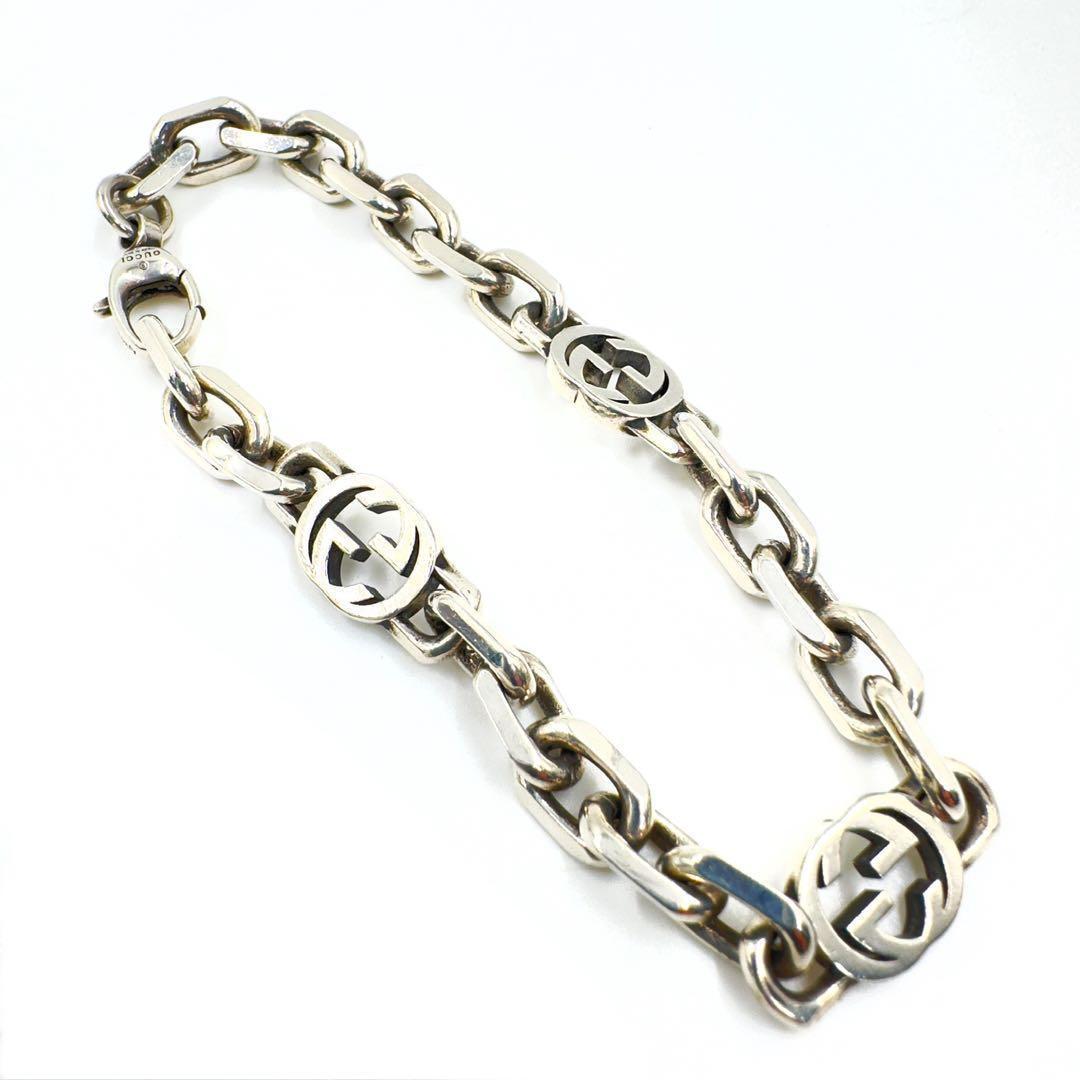 美品✨　グッチ　ブレスレット　正規品　インターロッキング　GG　620798