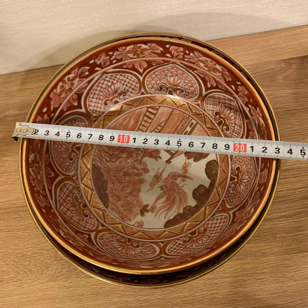 アンティーク　鉢 角福　鳳凰絵付け繊細 39