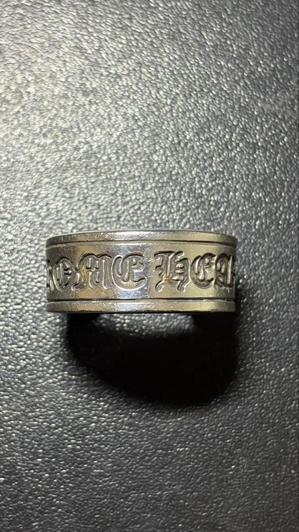 CHROME HEARTSクロムハーツ ラージスクロールラベルリング指輪20号