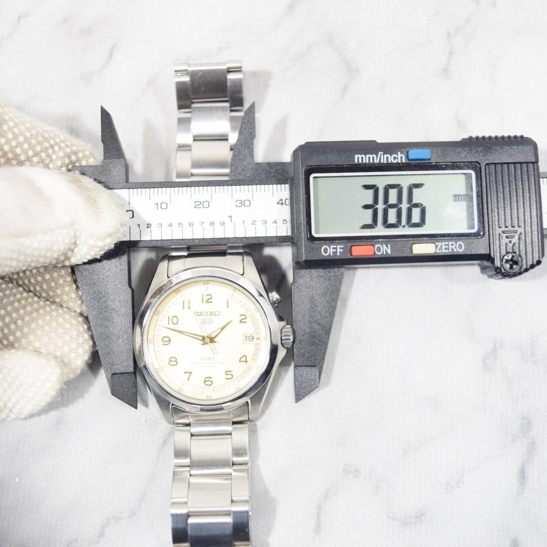 [超美品 箱付] 1997年製 セイコー スピリット AGS メンズ 新品電池
