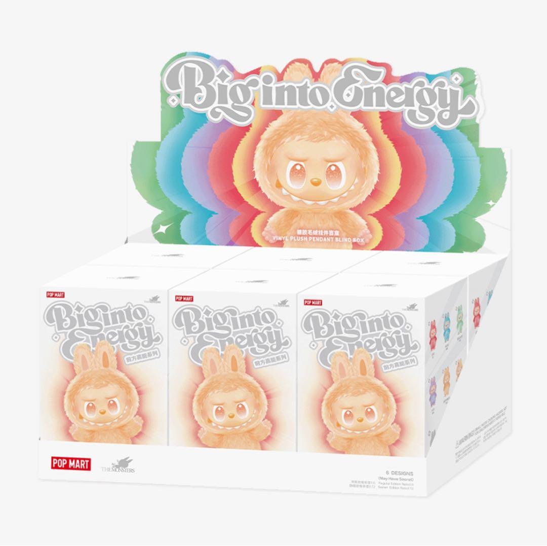 LABUBU BIG INTO ENERGYシリーズ 1BOX（6ピース入り） THE MONSTERS Big into Energy Series-Vinyl Plush Pendant Blind Box
