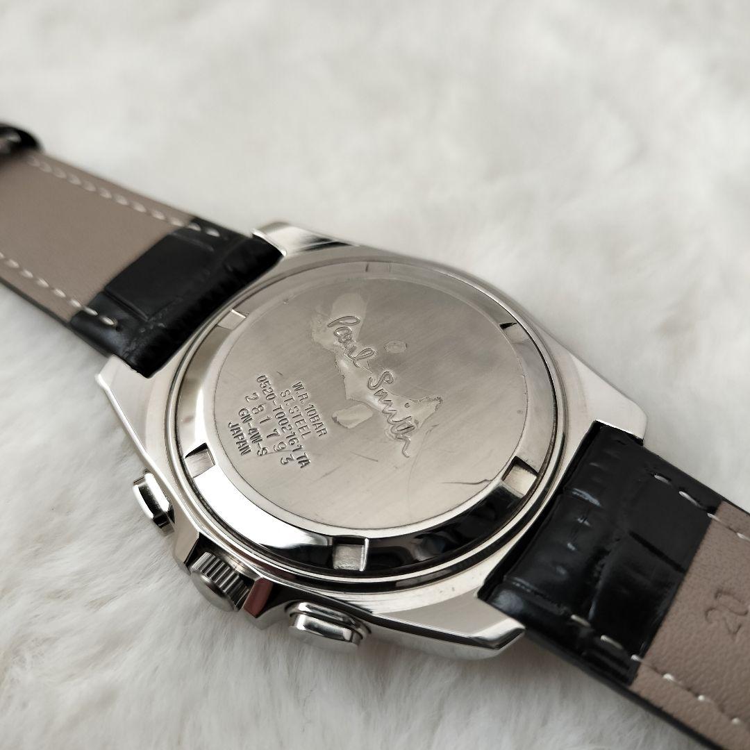 【新品ベルト交換済み!!】ポールスミス ☆ 腕時計 クロノグラフ レザーベルト