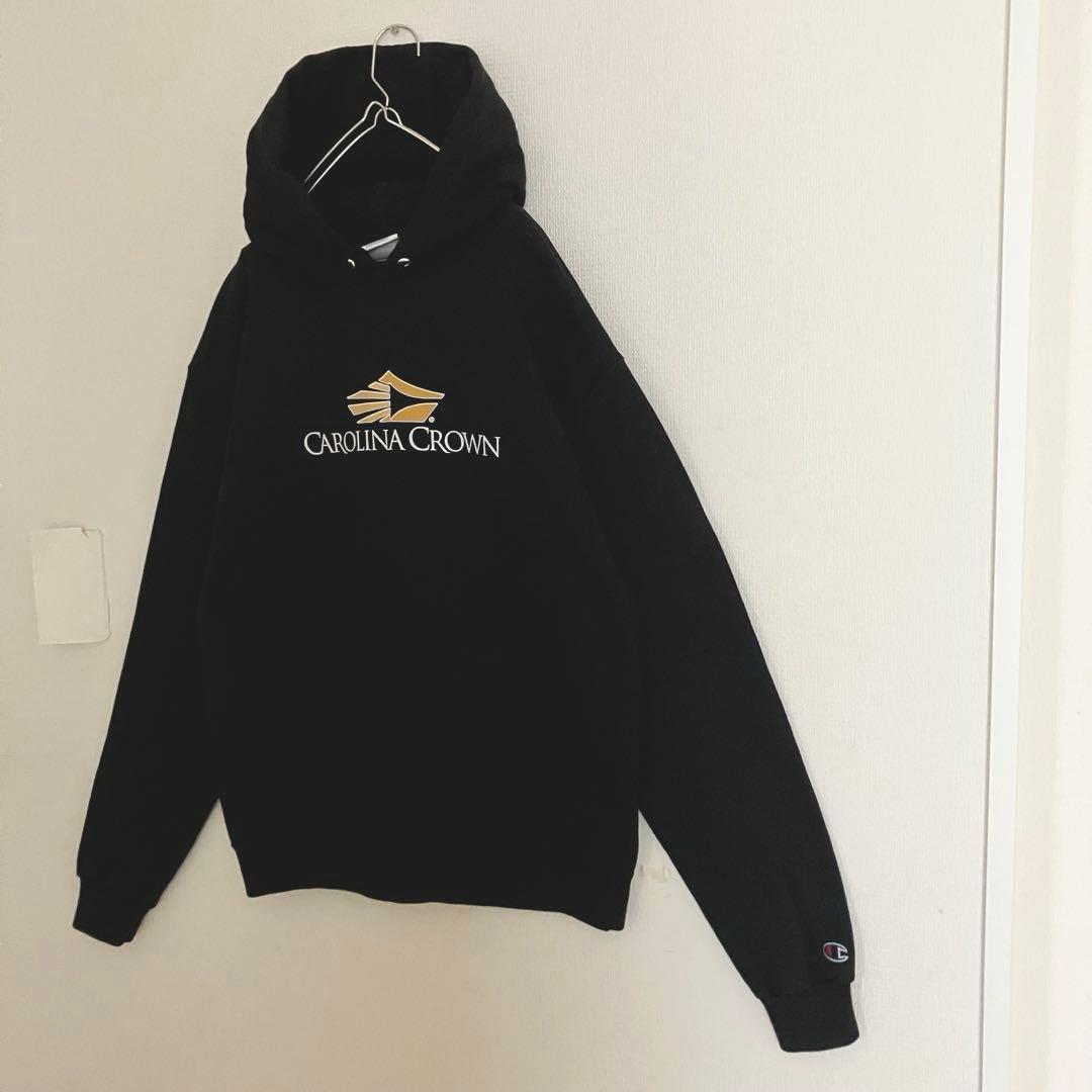 チャンピオン 裏起毛 カロライナクラウン 刺繍目玉 袖太スウェット フーディー