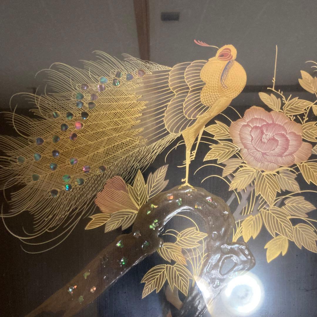 商品】螺鈿工芸美術品 孔雀 日本芸術骨董品古美術