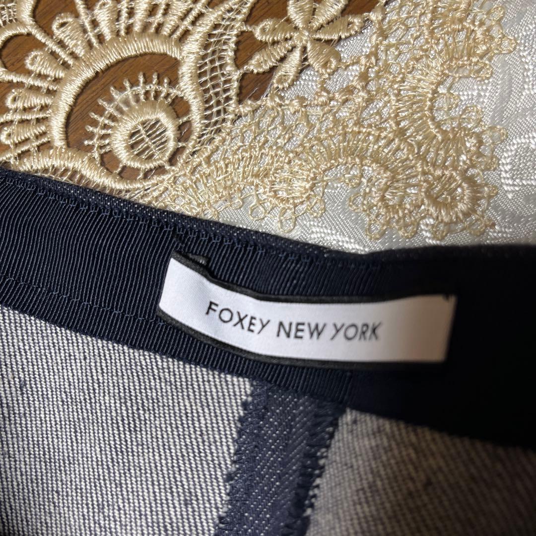 美品 サイズ40 フォクシーニューヨーク デニム ガウチョワイドパンツ