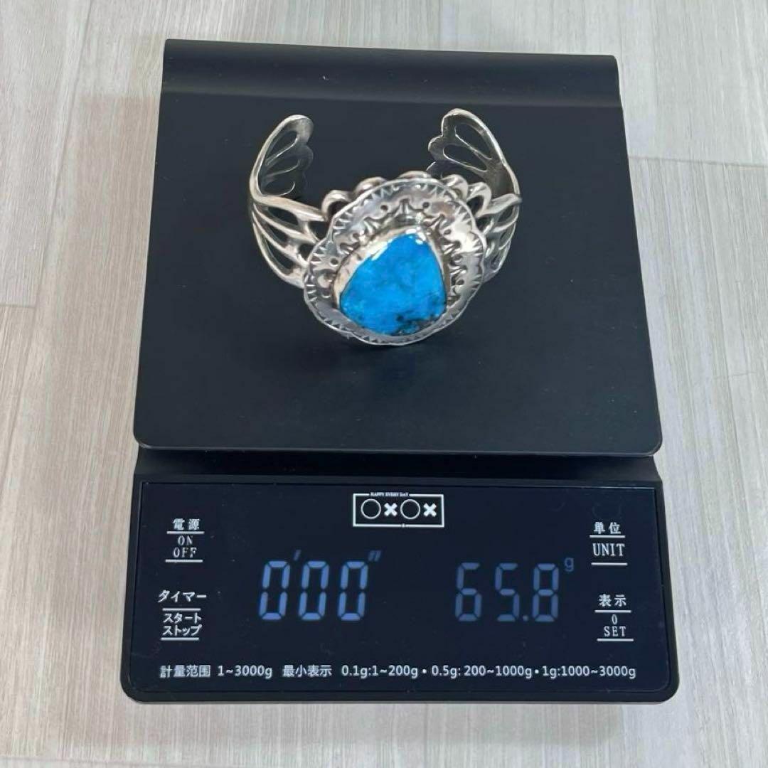 【良品】ナバホ族　バングル　ターコイズ　F.L. BEGAY作　シルバー925