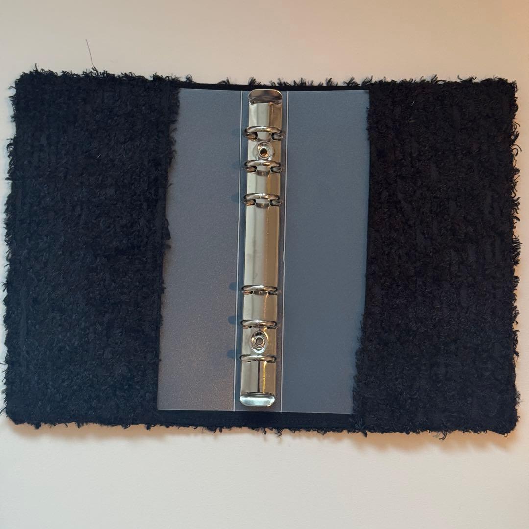 バインダーカバー ブラック ボア A6 韓国 貯金