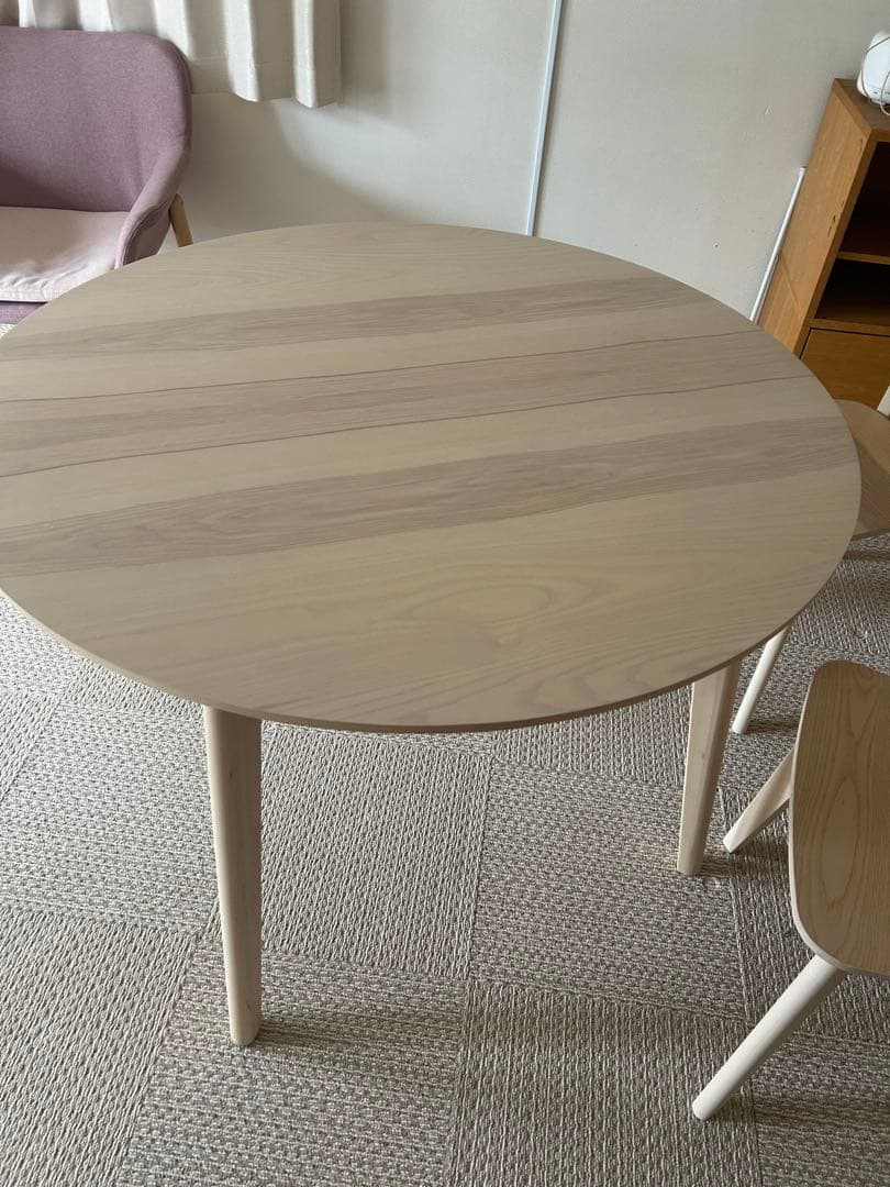 美品 IKEA LISABO 円形 丸 テーブル ダイニング チェア 2脚セット