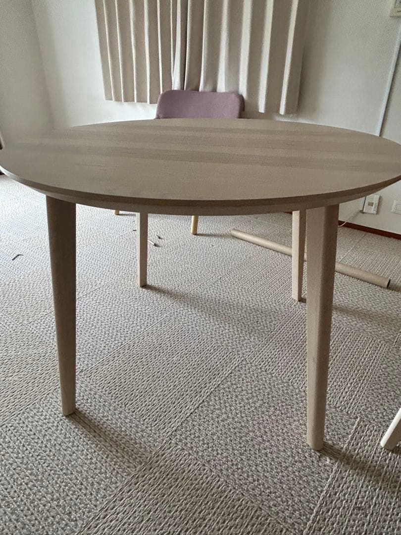 美品 IKEA LISABO 円形 丸 テーブル ダイニング チェア 2脚セット