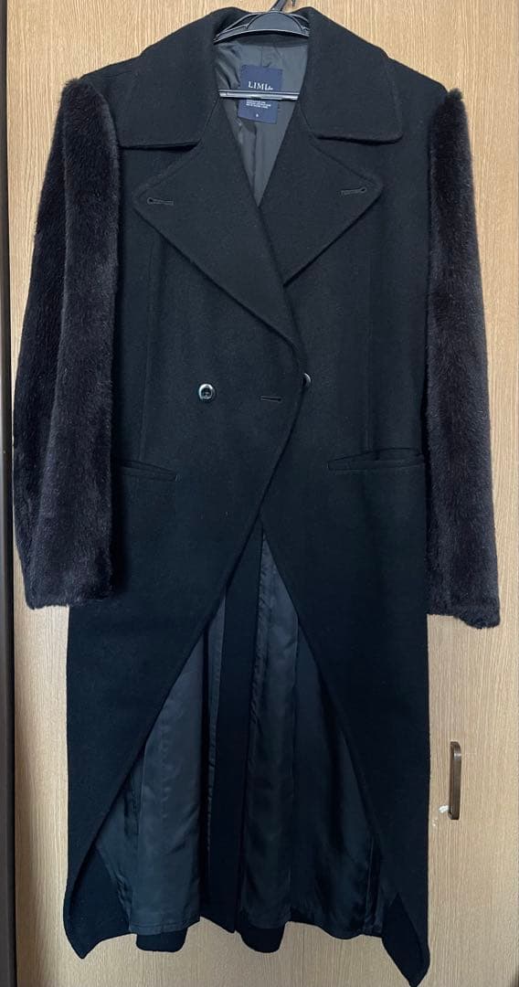 リミフゥ LIMI feu ウールカシミヤ メルトン ファースリーブ 燕尾