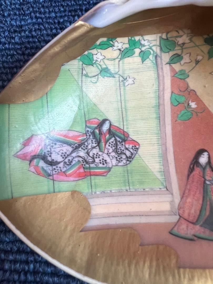 1431 源氏絵 蛤 香合 相馬大 王朝文華 源氏貝あわせ 工芸品 未使用