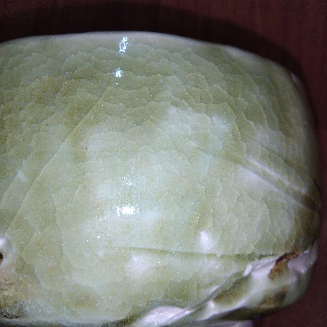 レア 一点物】茶碗 蜻蛉 緑色 陶器製 抹茶碗 観賞用茶碗 トンボ 850g 抹茶