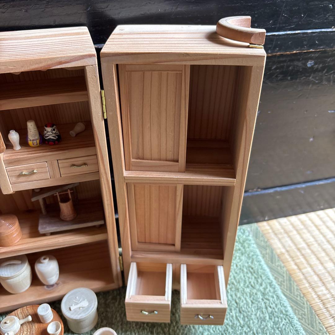 おくどさん 台所セット 台所道具一式 佐藤武志作 雛道具 おままごと 木地