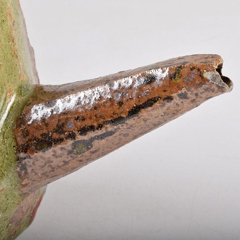 廣永窯 坪島土平作 金彩色絵 提酒器 共布共箱 D