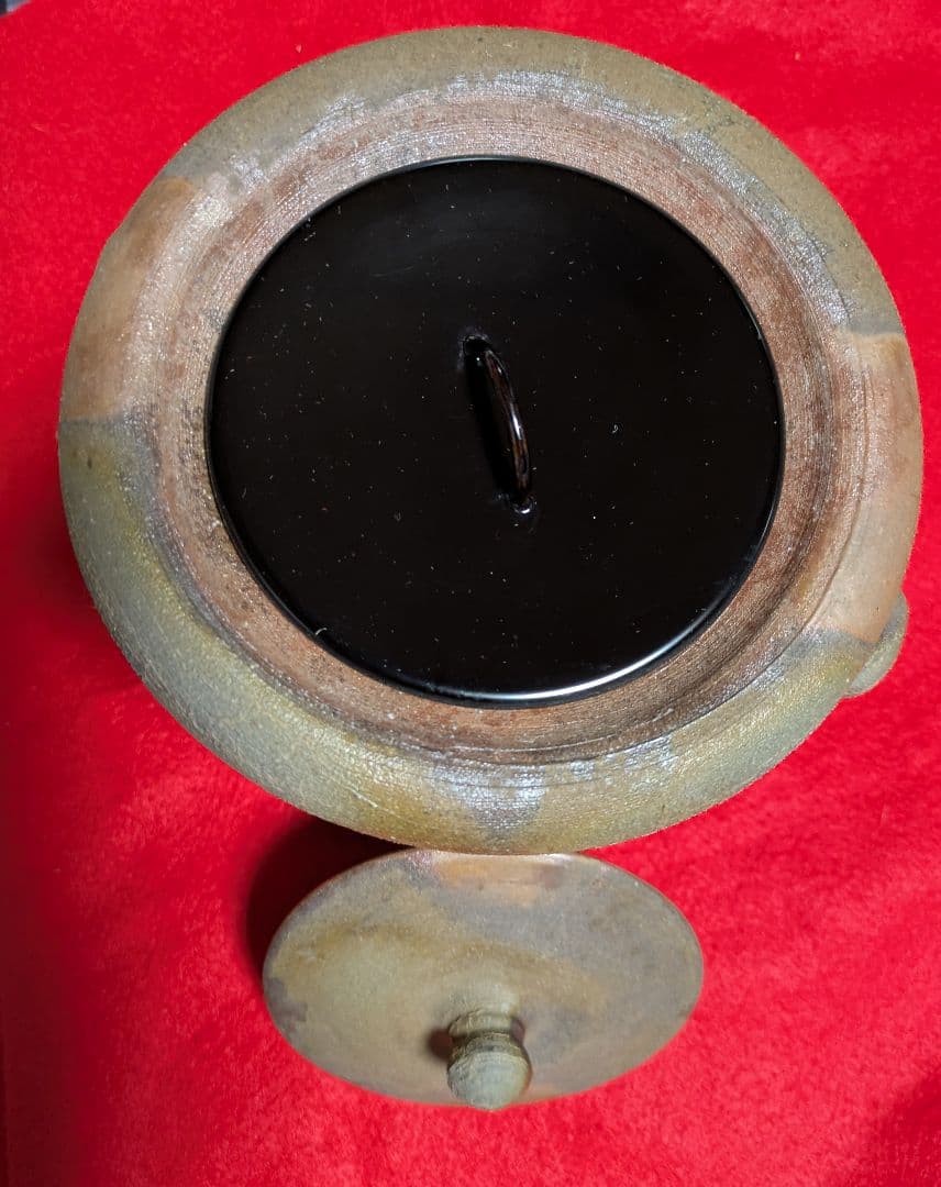 備前/茶道具/見附文雄 耳付水指/水指p 日本茶/備前焼 工芸品/