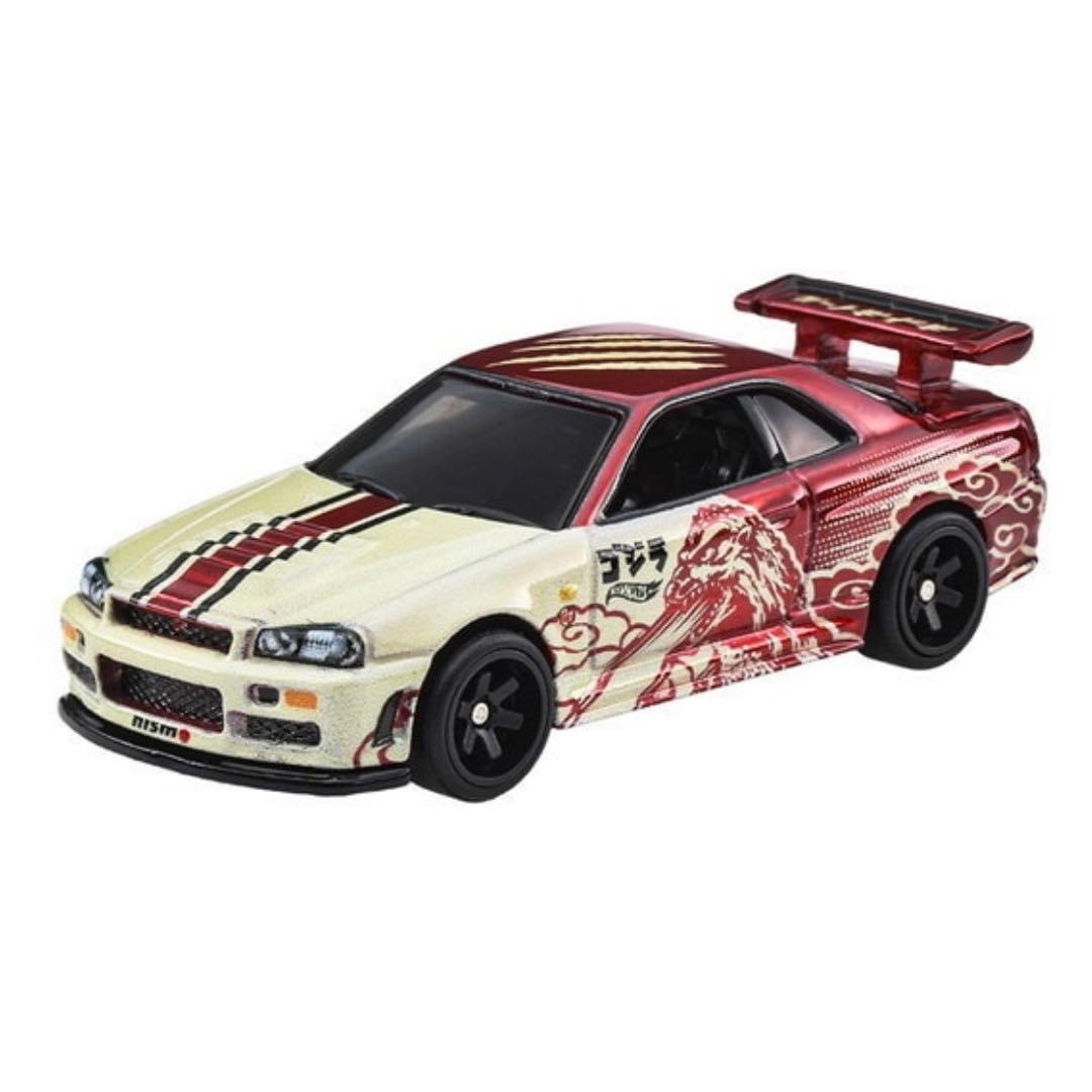 ホットウィール ポップカルチャー ゴジラ 日産スカイライン GT-R BNR34