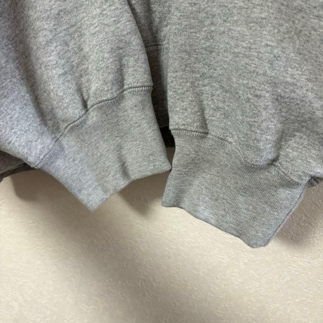 Supreme サテン アップリケ スウェット パーカー　ビックロゴ　グレー　L