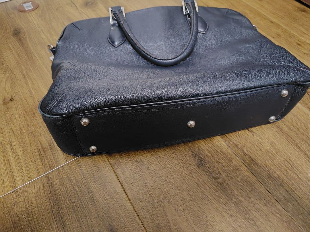 ペッレモルビダ　ネイビー レザー ビジネスバッグ