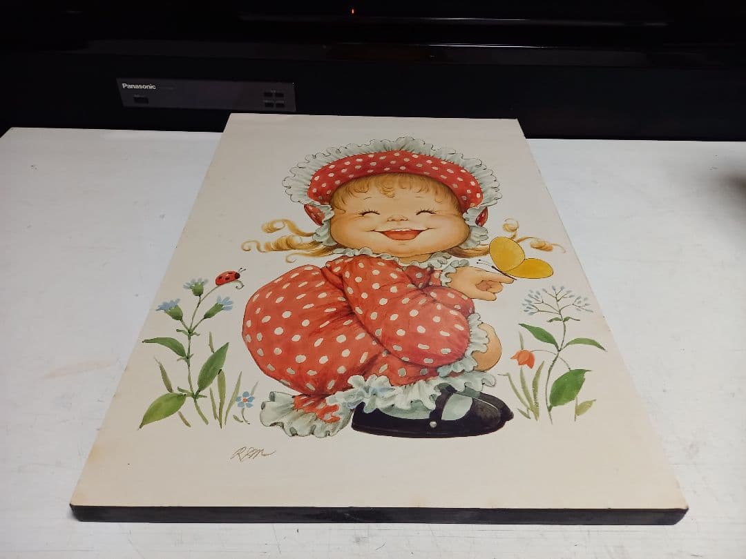 ヴィンテージ　ルース　モアヘッド　ポスターパネル　イギリス　製作品